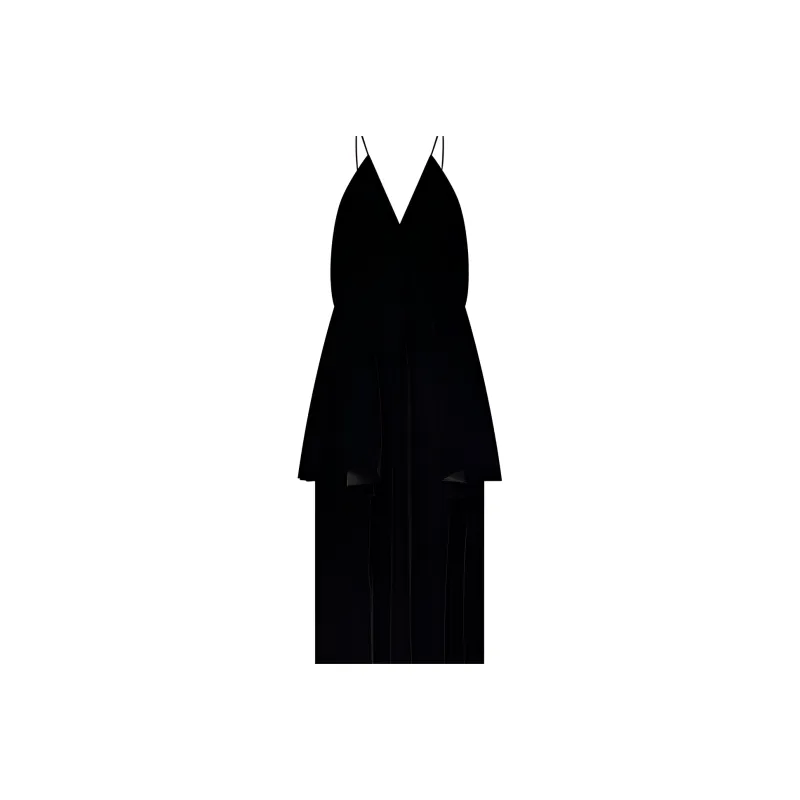 Lv Tiered V Neck Gown-2