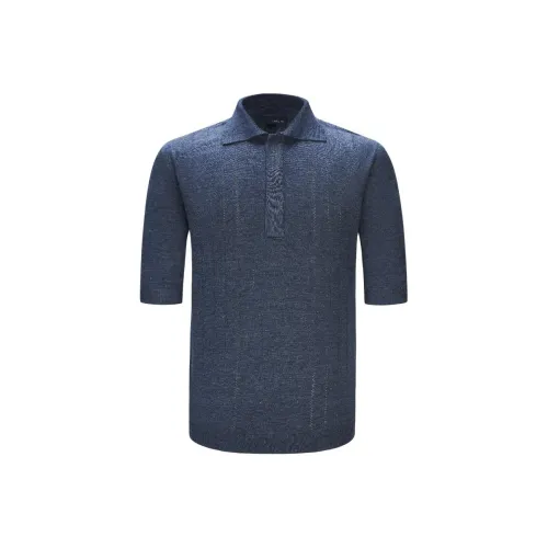 LARDINI Polo Shirt Men's Dark Blue