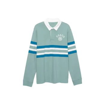 COACH SS23 Polo Shirt Men's Blue