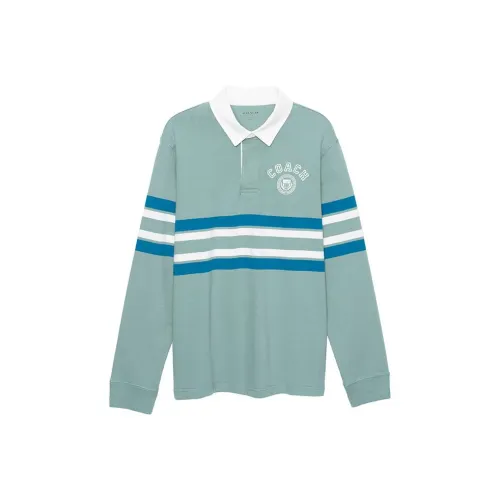 COACH SS23 Polo Shirt Men's Blue