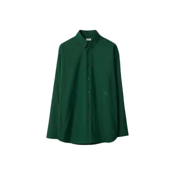 Burberry Logo Embroidered Buttoned Shirt