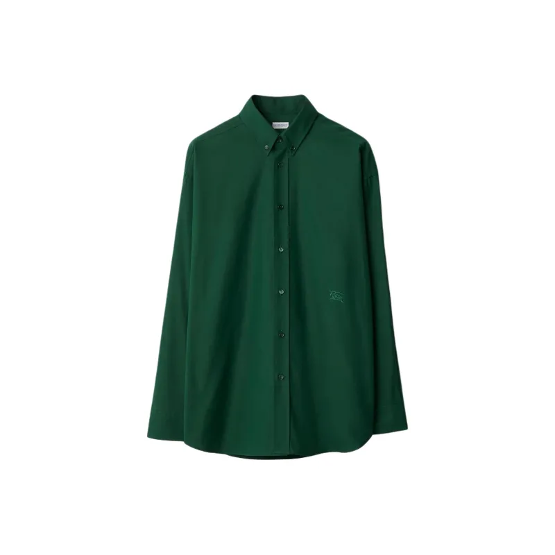 Burberry Logo Embroidered Buttoned Shirt-0