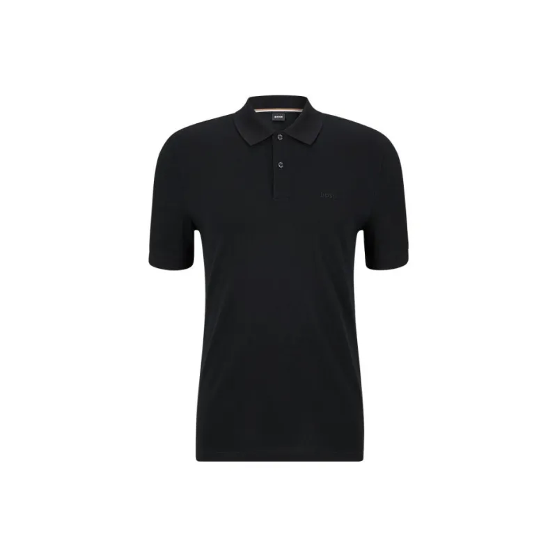 HUGO BOSS Pallas Embroidered Straight Hem Polo Shirt-0