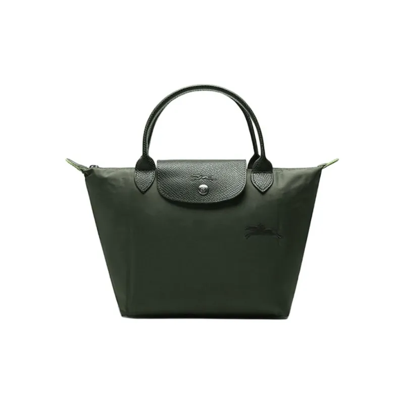 LONGCHAMP Le Pliage Green Canvas Dumpling Bag, Canvas Bag, Handbag Small Size Women's Forest Green-0