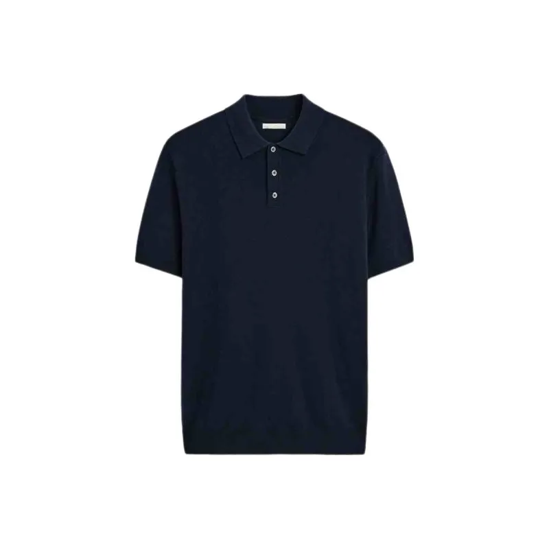 ZARA Polo Shirts Men Sea Blue-0