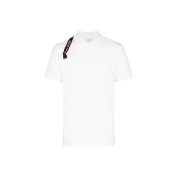 Alexander McQueen Logo strap Pique Polo Shirt