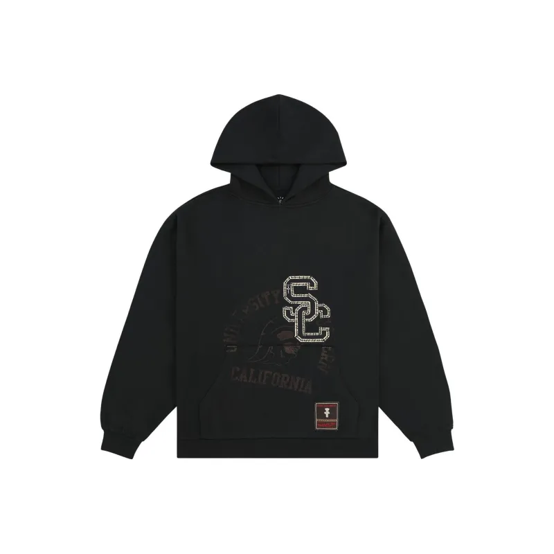 Travis Scott X Mitchell & Ness Usc Trojans Overlap Pullover Hoodie-0