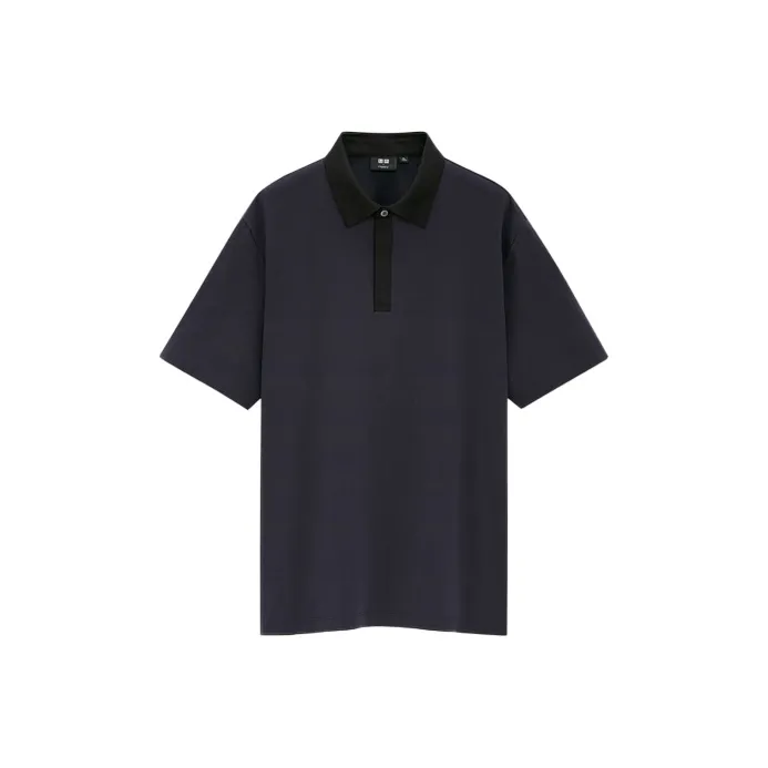 Theory X UNIQLO UNIQLO/UNIQLO X THEORY Co-branded Series Polo Shirts Men Marine Blue-0