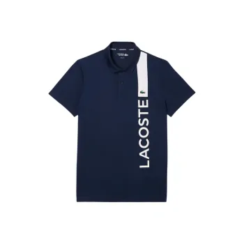 LACOSTE Polo Shirt Men's Marine Blue/White