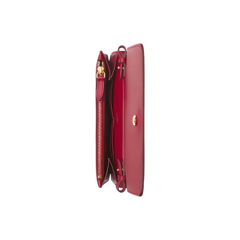 Burberry Cow Leather Crossbody Bag Mini Women's Red-3