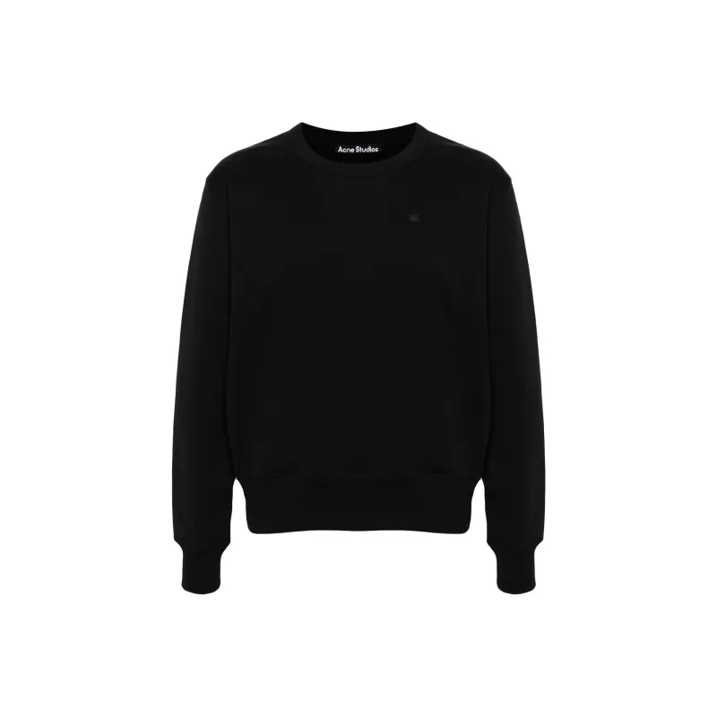Acne Studios Face Logo appliqué Cotton Sweatshirt-0