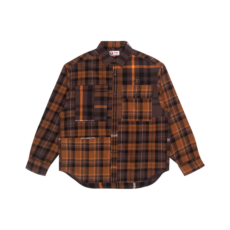 Aape Checked Logo patch Shirt-0