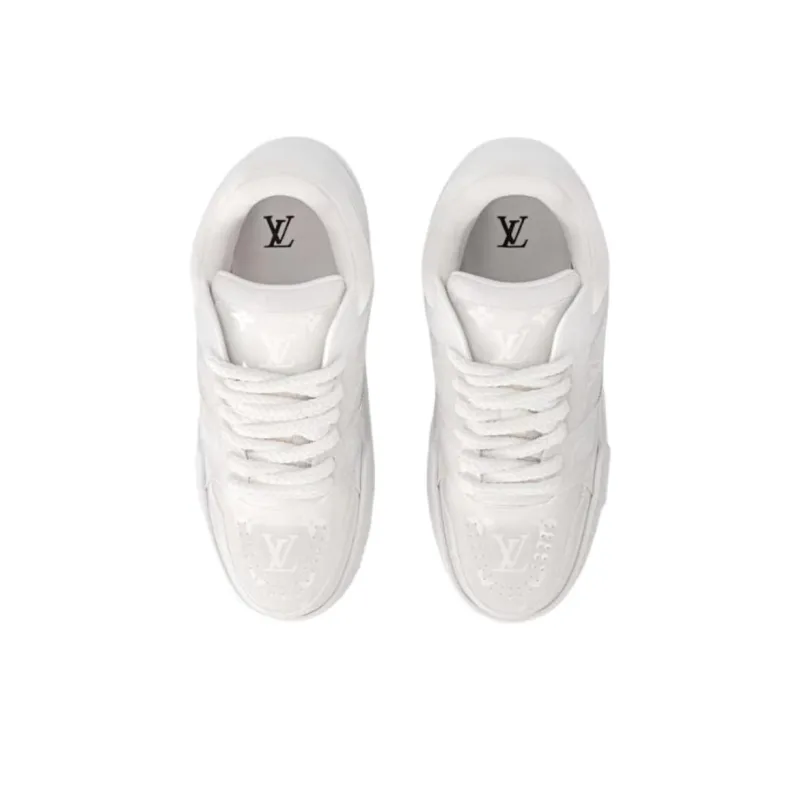 LOUIS VUITTON Trainer Maxi Low Top Skateboard Shoes Men's White-3
