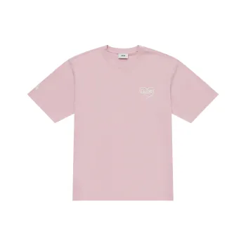 MLB Los Angeles Dodgers Heart SS25 T Shirt Unisex Heather Gray Pink