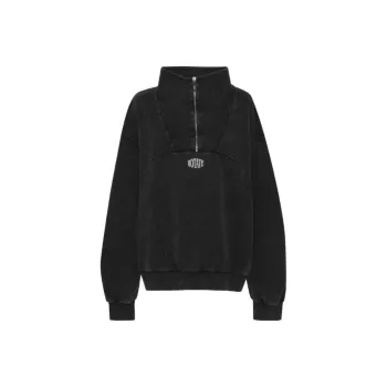 Rotate Logo-embroidered Half-zip Sweatshirt