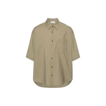 Lemaire Button-Up Curved Hem Shirt