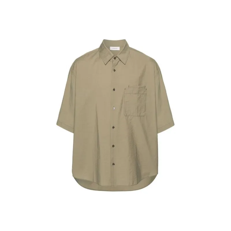 Lemaire Button Up Curved Hem Shirt-0