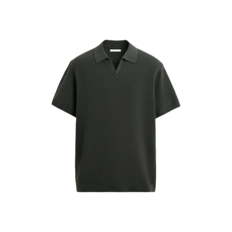 ZARA Polo Shirts Men Khaki-0