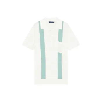 Frescobol Carioca Clemente Striped Crochet Polo Shirt