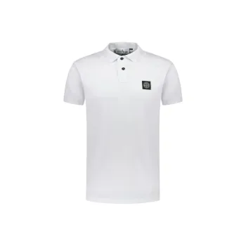 STONE ISLAND Logo Patch Short Sleeved Polo Shirt