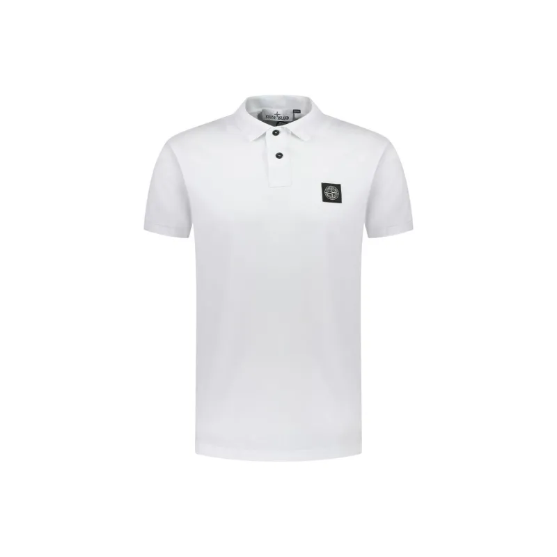 STONE ISLAND Logo Patch Short Sleeved Polo Shirt-0