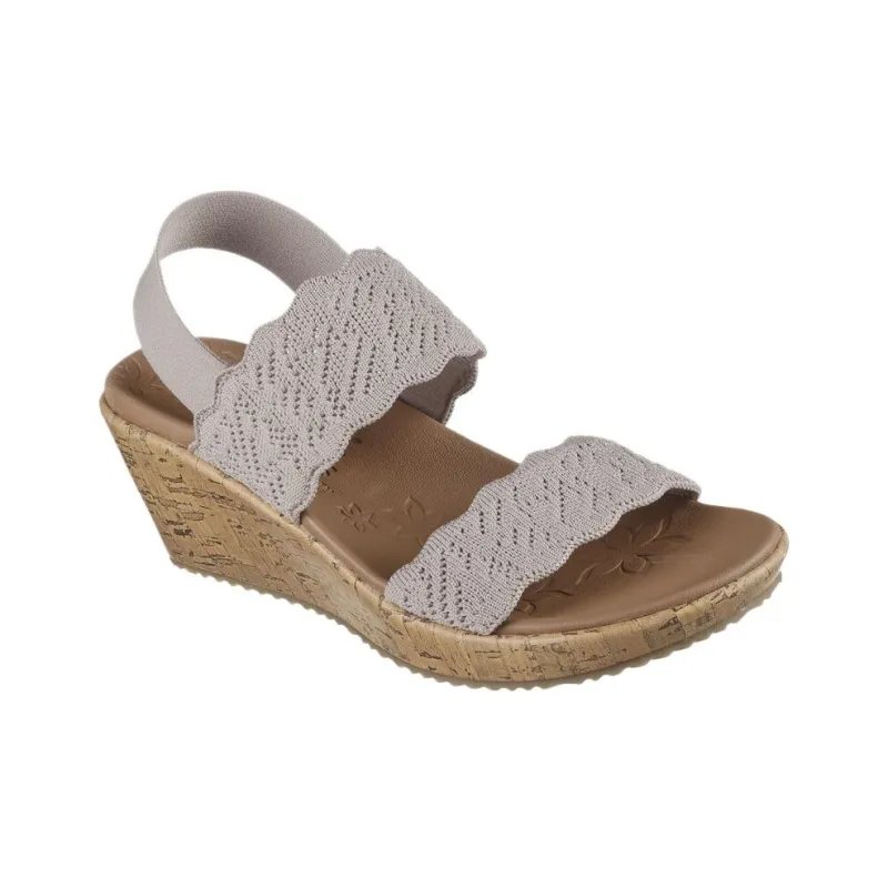 Skechers Beverlee Timeless Touch One Strap Sandals Women's Taupe-2