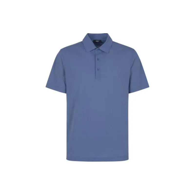 HERNO Button Detailed Short Sleeved Polo Shirt-0