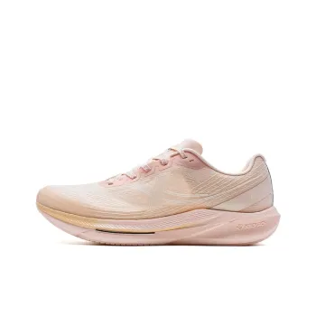 XTEP One Piece Molding 3rd Generation Physical Education Exam Edition Running Shoes Women's Low Top Supreme Pink/Evening Orange