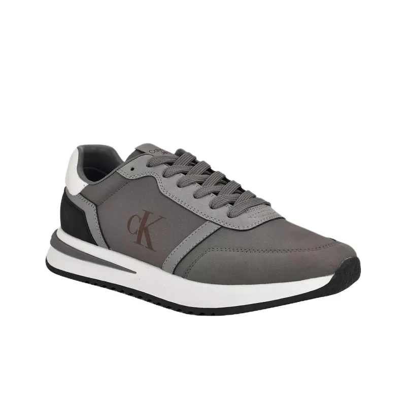 CKJ CALVIN KLEIN JEANS Picio Monogram Low Top Casual Shoes Men's Gray-2