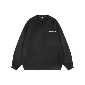 CENPIN Fleece Lined Suede Sweatshirt Unisex
