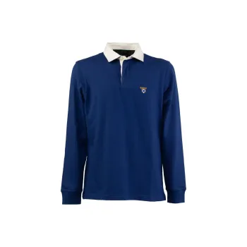 BARBOUR Logo Embroidered Long Sleeved Polo Shirt