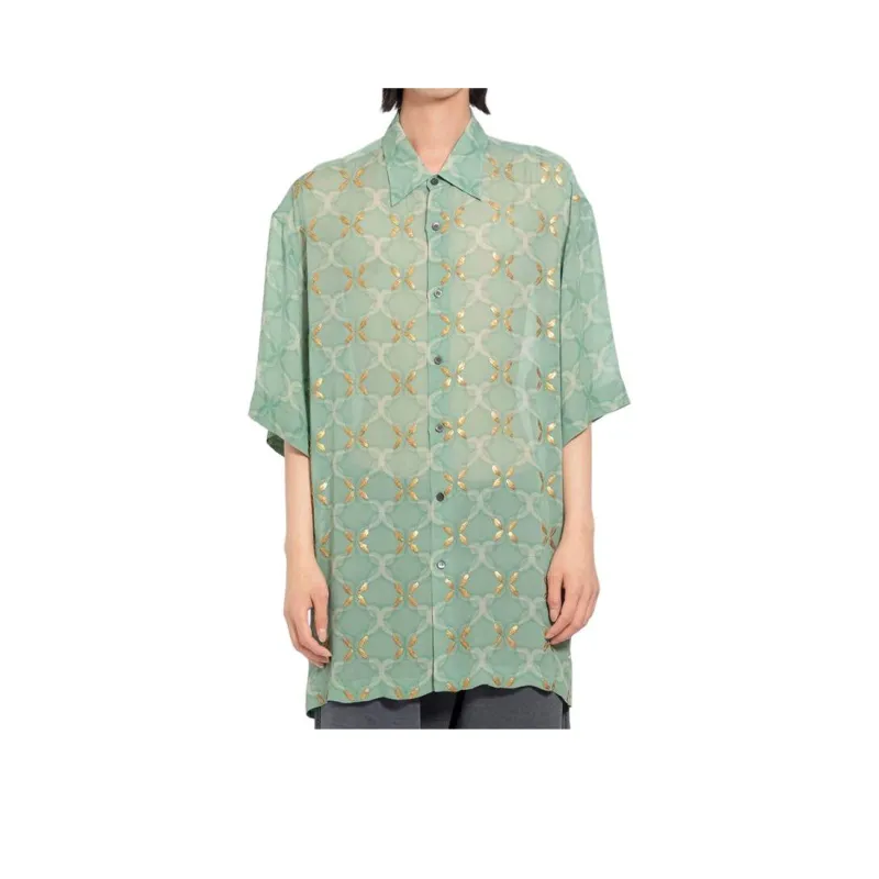DRIES VAN NOTEN Cassidye Collared Short-Sleeves Shirt-0