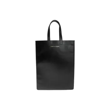 CDG Play Leather Tote Bag Shopping Bag Handbag Regular Women's Black