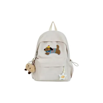 URBAN FOREST Nylon Backpack Unisex Black/White/Pink/Yellow/Blue
