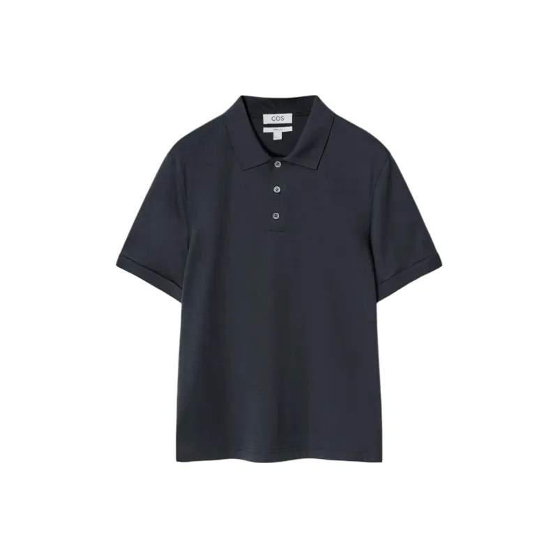 COS Polo Shirts Men Navy Blue-0