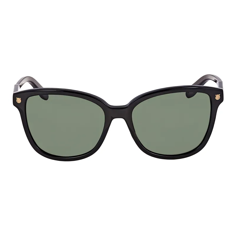 FERRAGAMO Irregular Shape Sunglasses Men's Black-1