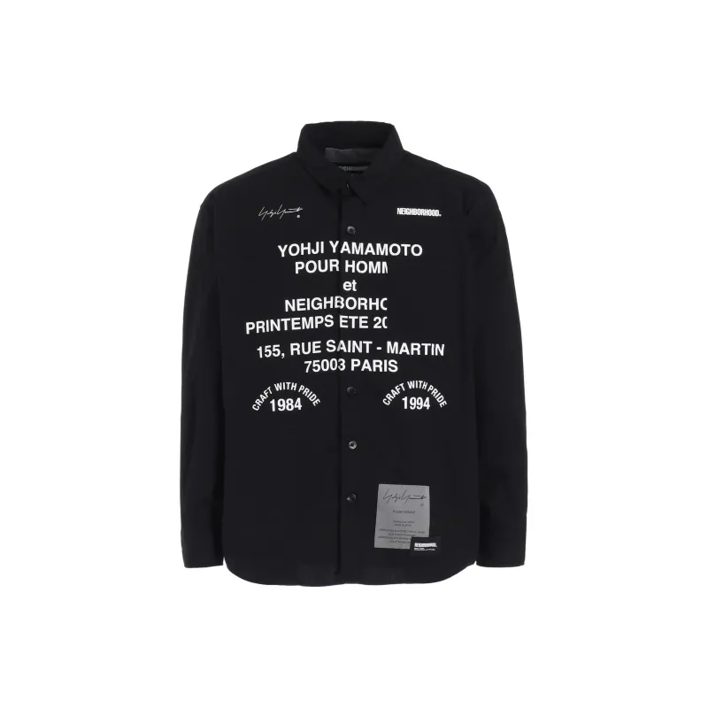 Yohji Yamamoto X Neighborhood Printed Buttoned Shirt-0