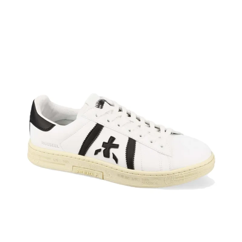 PREMIATA Russel Low Top Skateboard Shoes Men's White-2