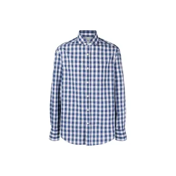Brunello Cucinelli Shirts Men Blue