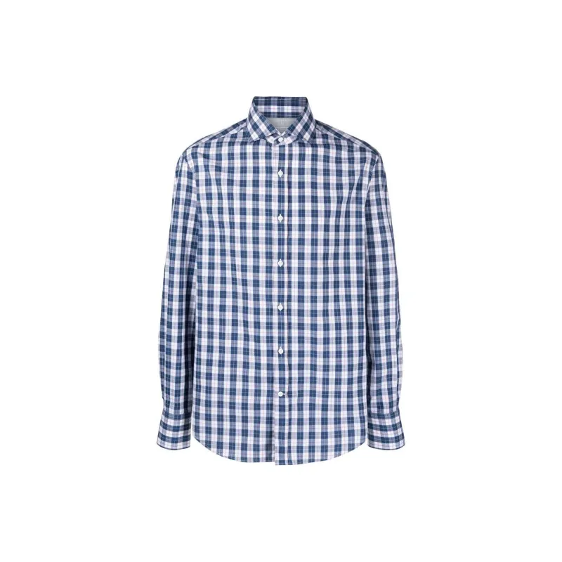 Brunello Cucinelli Shirts Men Blue-0