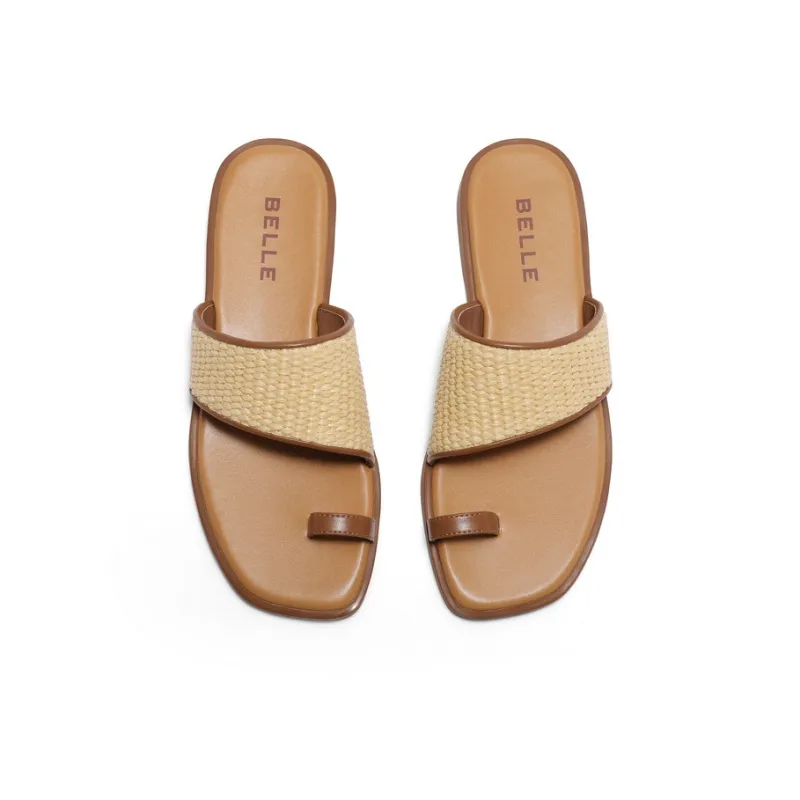 BELLE Slide Slippers Women's Apricot, Ecru-3