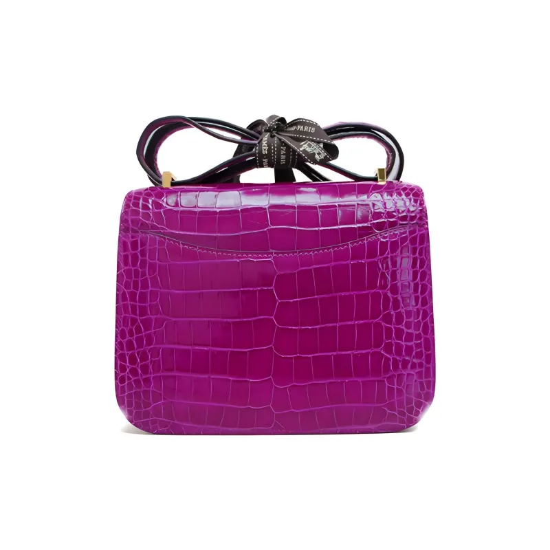 HERMES Constance Crocodile Leather Handheld Crossbody Bag, Shoulder Bag 19 Women's-2