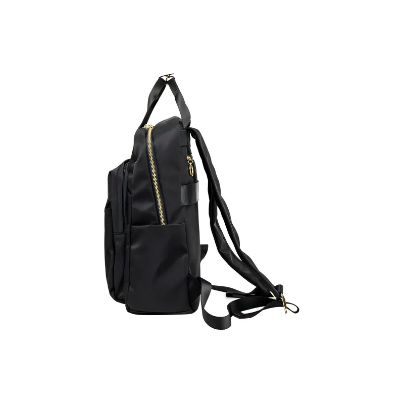 LEFF Fabric Laptop Backpack Large Size Women's Hepburn Black-3