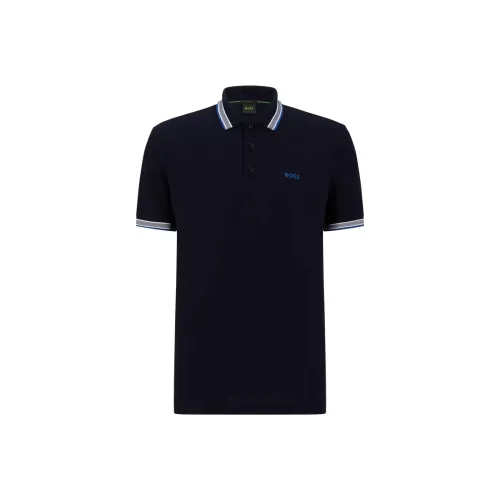 HUGO BOSS Polo Shirts Men Navy Blue