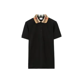Burberry Checked Short Sleeved Polo Shirt