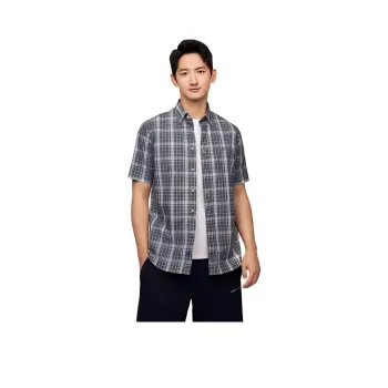 Tommy Hilfiger Shirt Men's Blue Gray Plaid