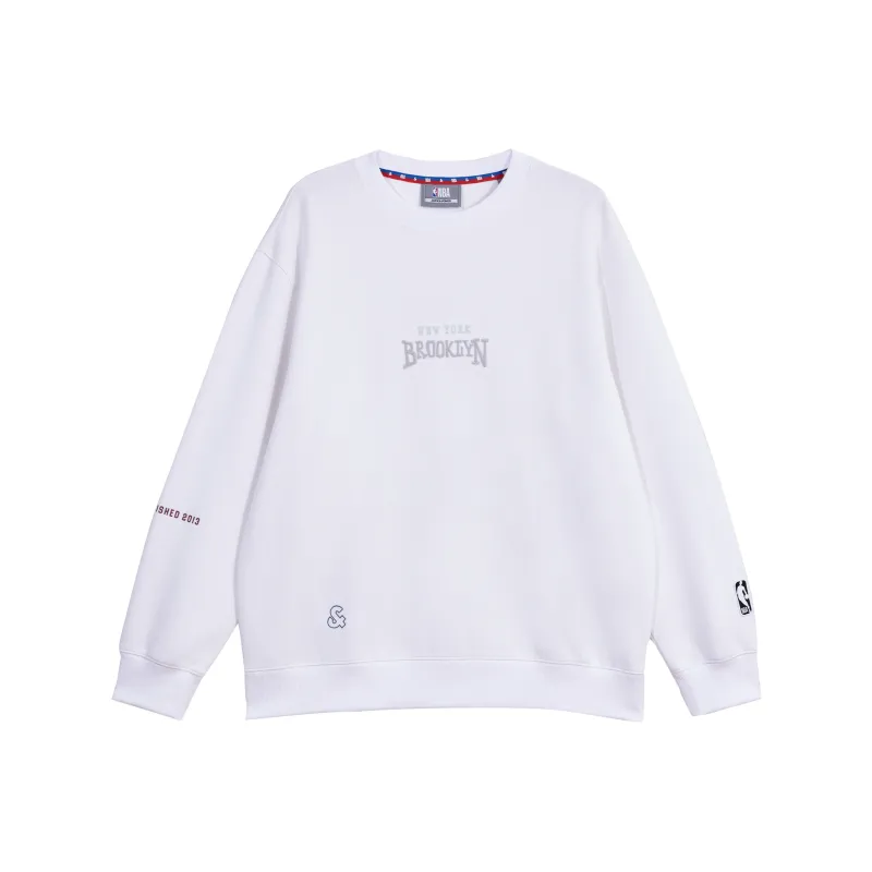 JACK JONES· x NBA Long Sleeved Sweatshirt Men's Raw White-0