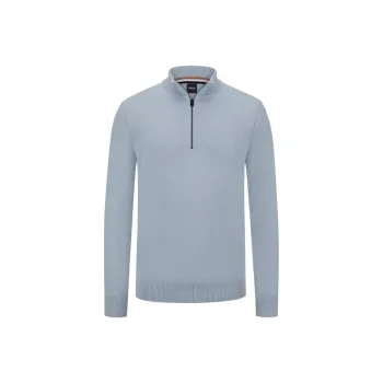 HUGO BOSS Zipped Cotton Sweater