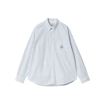 Carhartt WIP Preppy Style Collection L/S Linus Shirt Men's Blue
