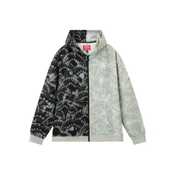 SPRAYGROUND Casual Hooded Cardigan Sweatshirt Unisex Black